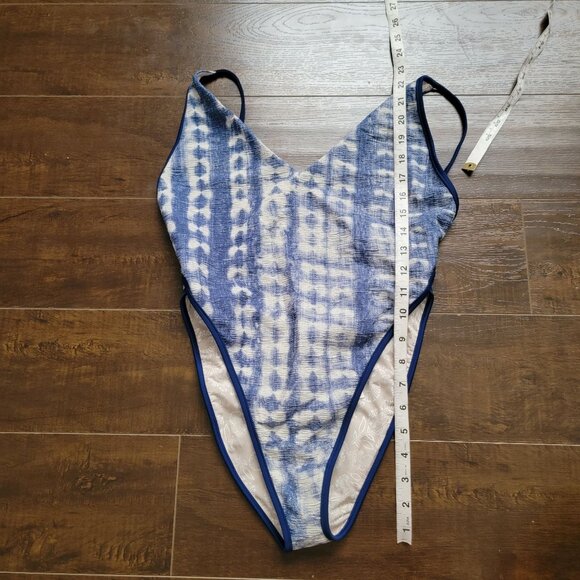 Free People Blue and White One Piece Swimsuit - Picture 5 of 5